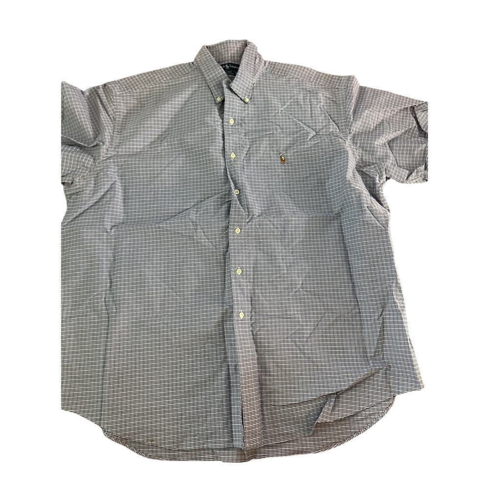 Ralph Lauren Men's Blue Plaid Blake 100% Cotton Button Down Shirt Size XXL